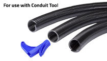 Black Split Corrugated Sleeving/Conduit
